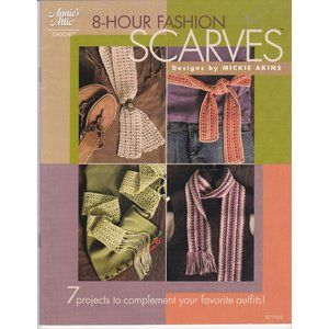 Thread Crochet Patterns, 8 Hour Fashion Scarves by Mickie Akins 2007, Annies